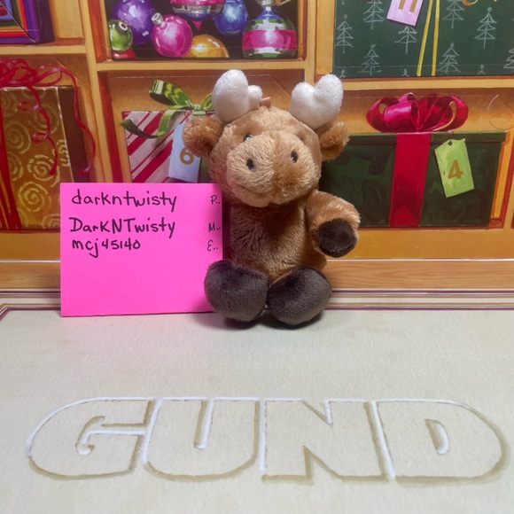 1 BRAND NEW GUND MINI MERRY MOOSE PLUSH ORNAMENT TOY APPROX 4” PRICE FIRM - Picture 16 of 16